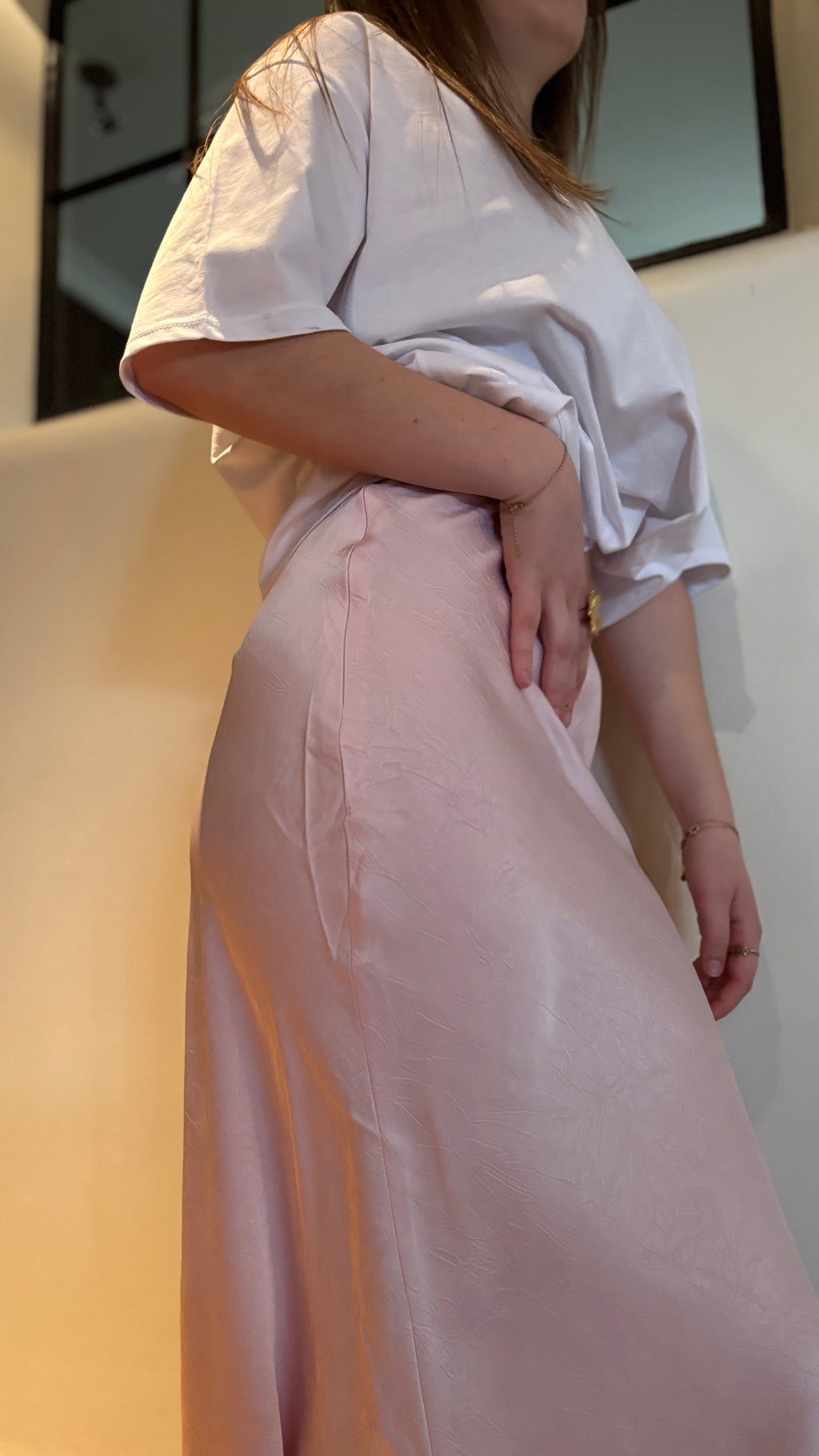 SATIN SKIRT
