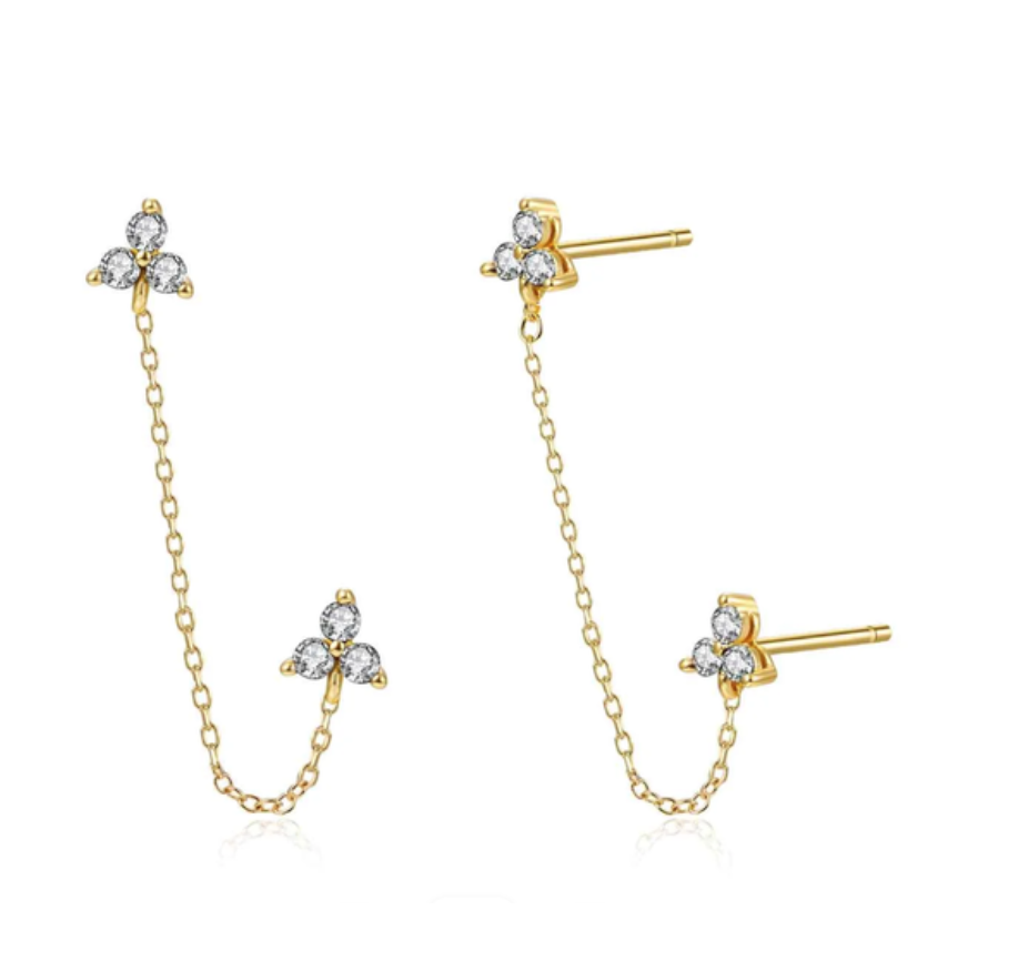 DIAMOND FLOWER EARRING